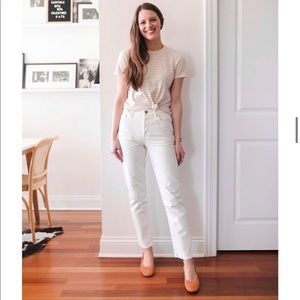 Everlane white high rise jeans size 26 R
